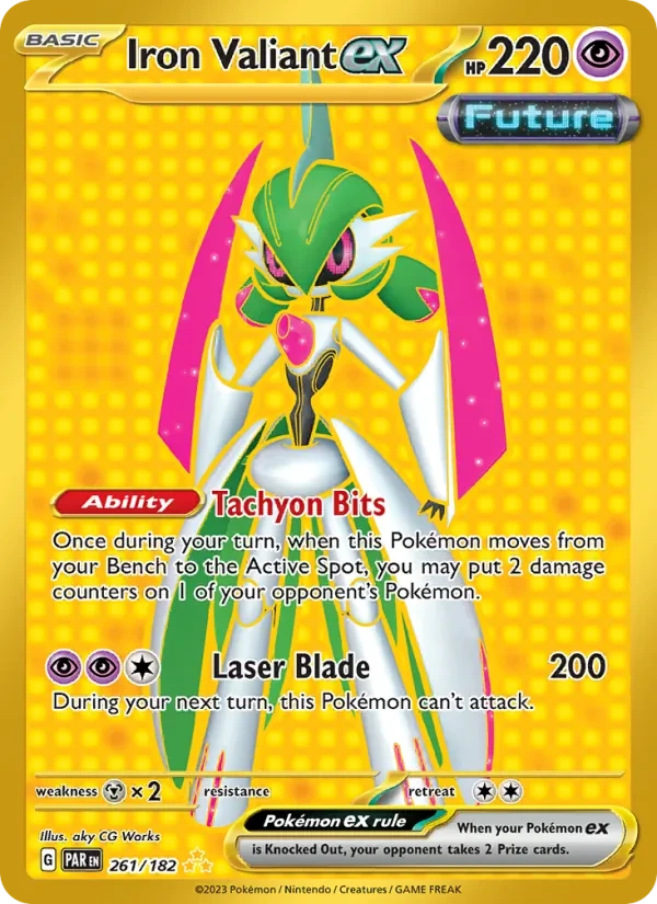 Iron Valiant ex 261/182 Paradox Rift Pokémon card