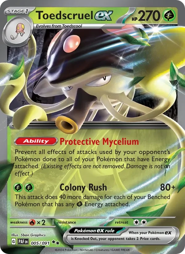 Toedscruel ex 005/91 Paldean Fates Pokémon card