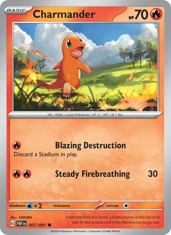 Charmander 007/91 Paldean Fates Pokémon card