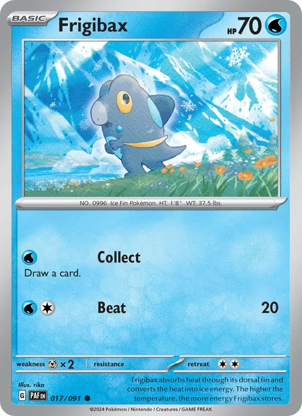 Frigibax 017/91 Paldean Fates Pokémon card