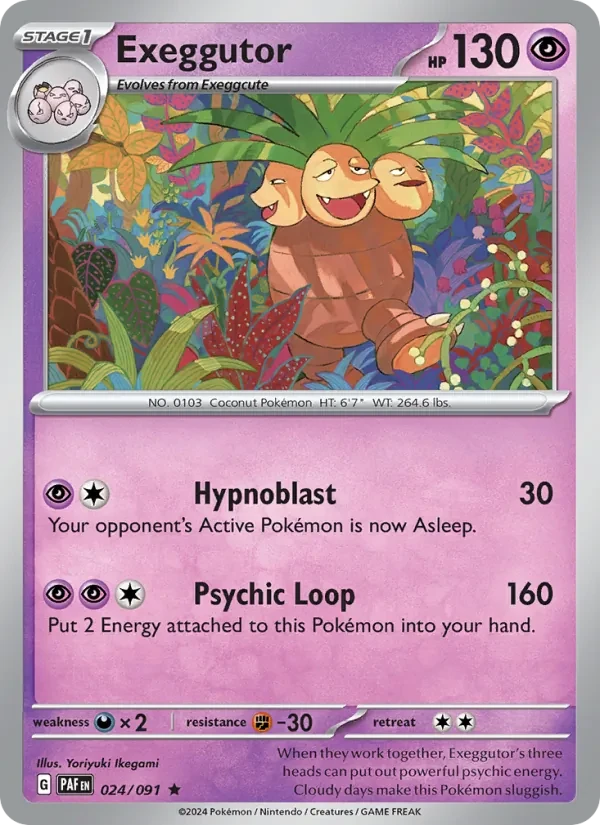 Exeggutor 024/91 Paldean Fates Pokémon card