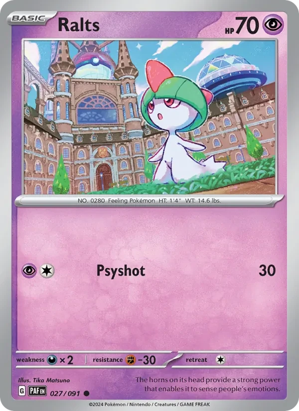 Ralts 027/91 Paldean Fates Pokémon card