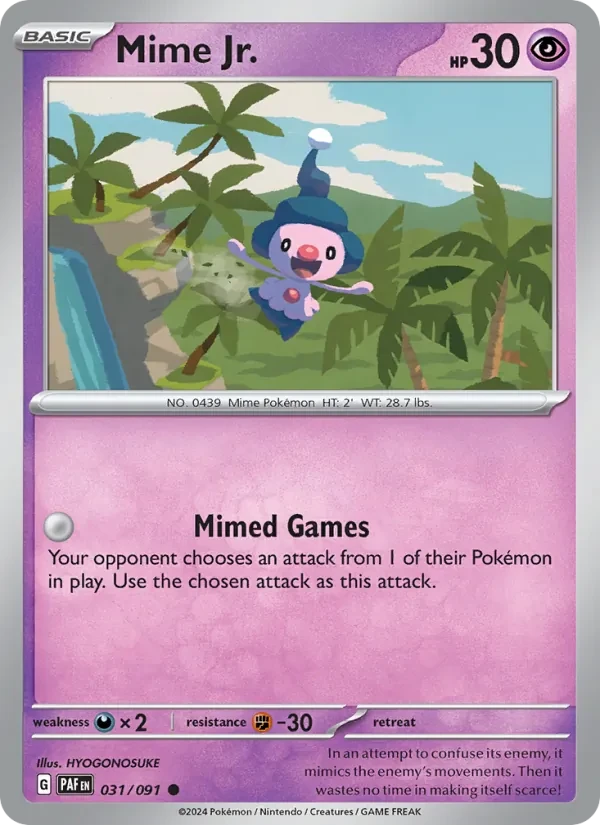 Mime Jr. 031/91 Paldean Fates Pokémon card