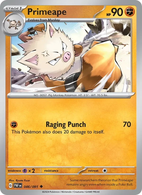 Primeape 046/91 Paldean Fates Pokémon card