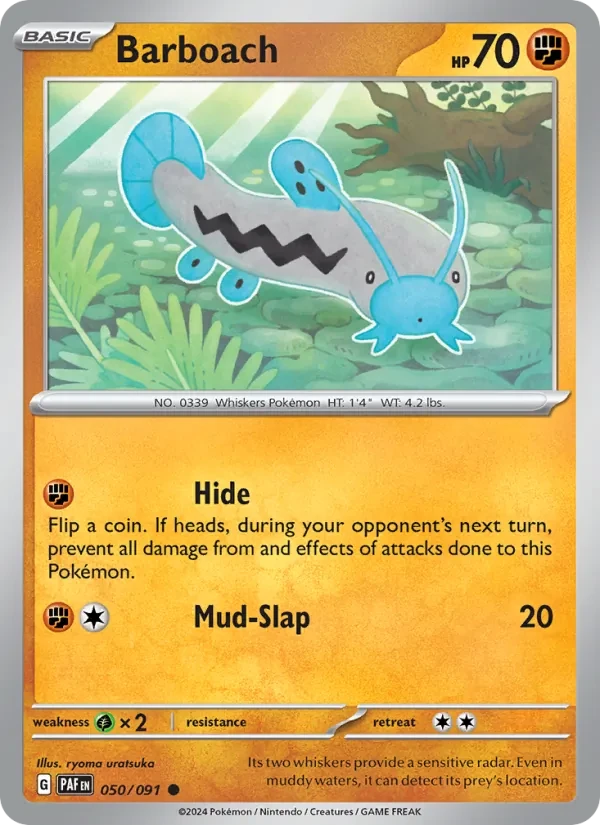 Barboach 050/91 Paldean Fates Pokémon card