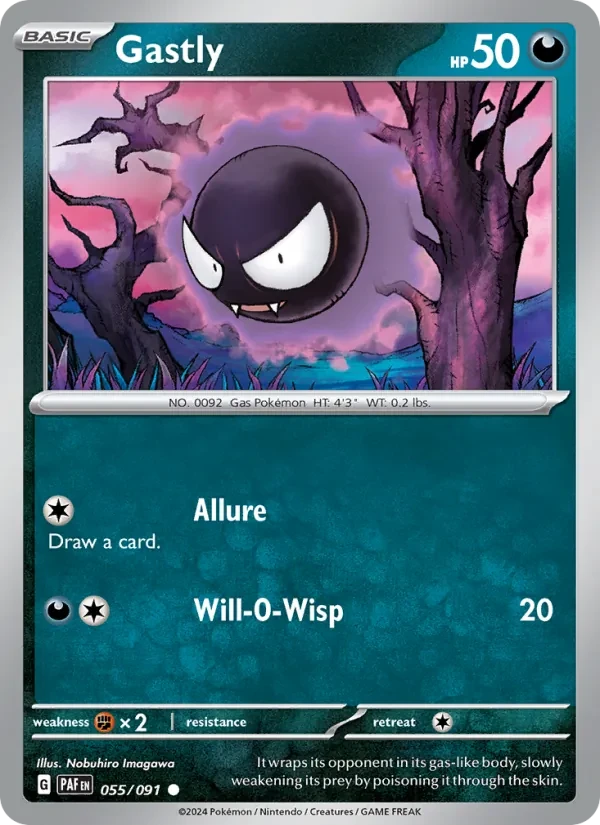 Gastly 055/91 Paldean Fates Pokémon card