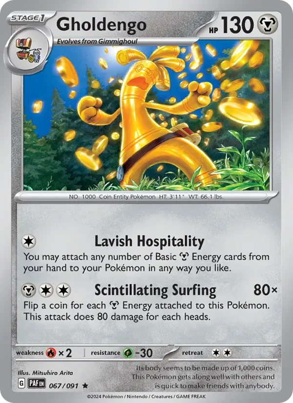 Gholdengo 067/91 Paldean Fates Pokémon card