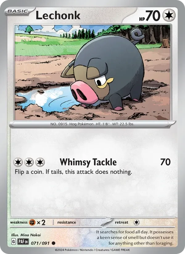 Lechonk 071/91 Paldean Fates Pokémon card