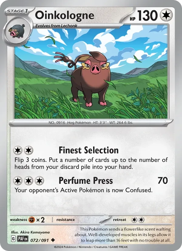 Oinkologne 072/91 Paldean Fates Pokémon card