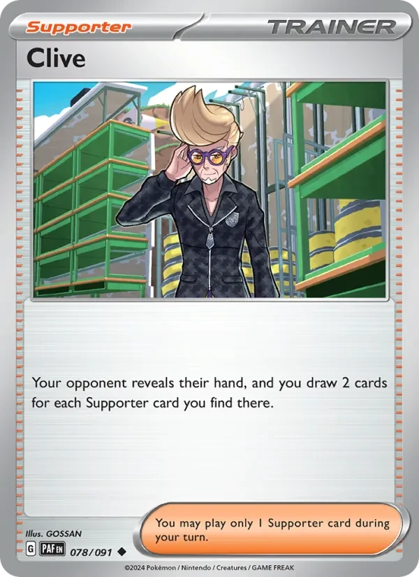 Clive 078/91 Paldean Fates Pokémon card