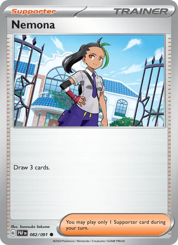 Nemona 082/91 Paldean Fates Pokémon card