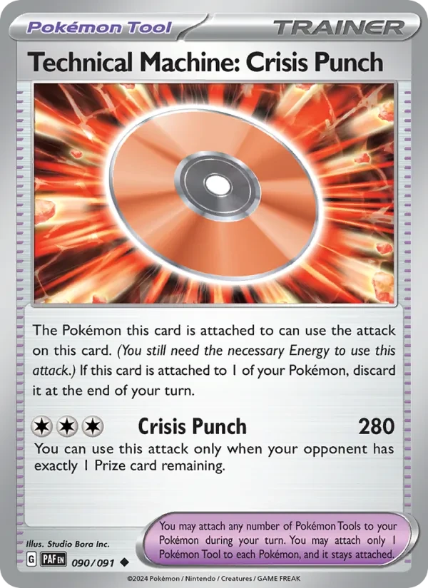 Technical Machine: Crisis Punch 090/91 Paldean Fates Pokémon card