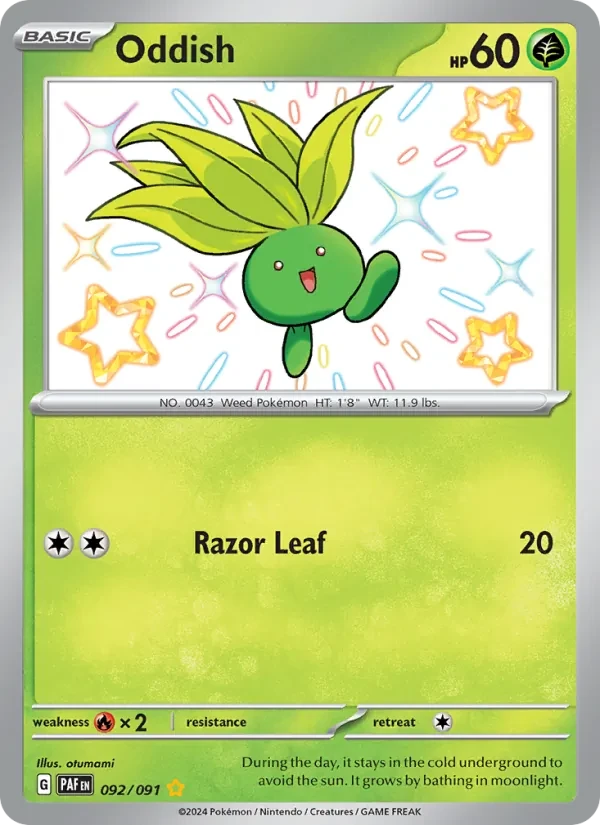 Oddish 092/91 Paldean Fates Pokémon Karte