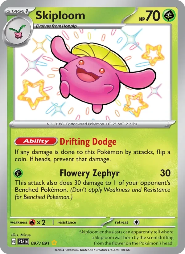 Skiploom 097/91 Paldean Fates Pokémon card