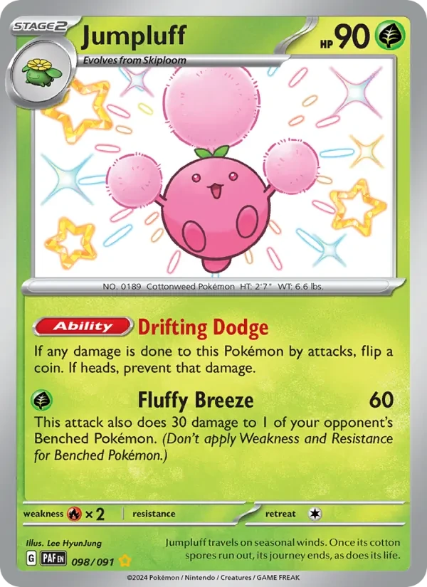 Jumpluff 098/91 Paldean Fates Pokémon card