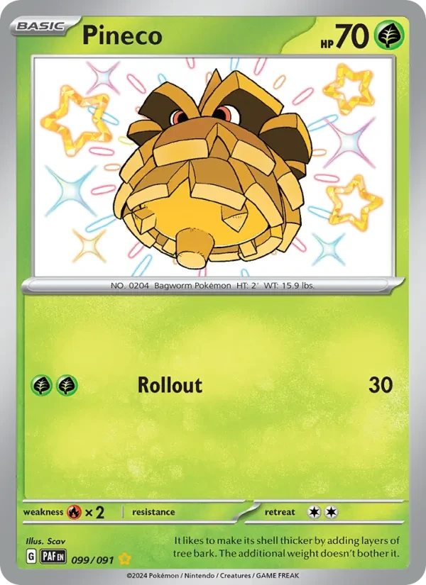Pineco 099/91 Paldean Fates Pokémon Karte