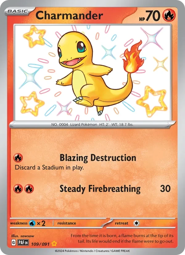 Charmander 109/91 Paldean Fates Pokémon card