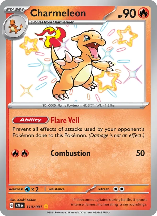 Charmeleon 110/91 Paldean Fates Pokémon card