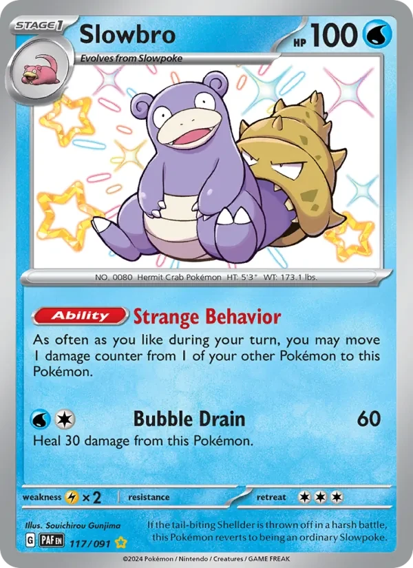 Slowbro 117/91 Paldean Fates Pokémon card