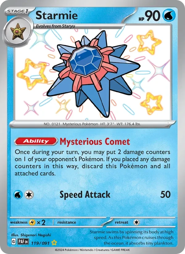 Starmie 119/91 Paldean Fates Pokémon card