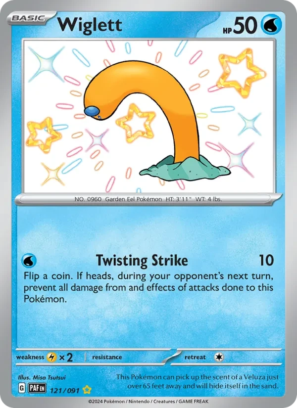 Wiglett 121/91 Paldean Fates Pokémon card