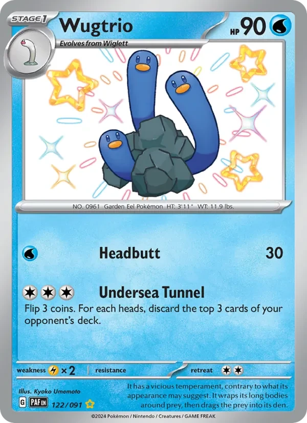Wugtrio 122/91 Paldean Fates Pokémon Karte