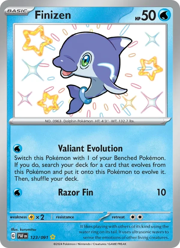 Finizen 123/91 Paldean Fates Pokémon card