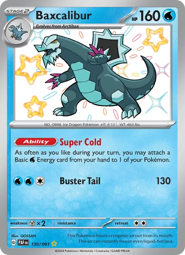 Baxcalibur 130/91 Paldean Fates Pokémon card