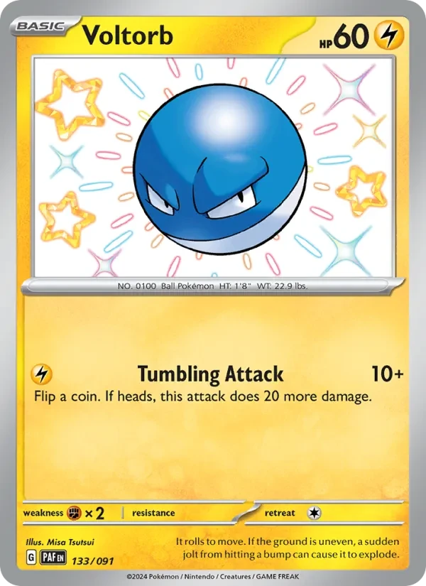 Voltorb 133/91 Paldean Fates Pokémon Karte