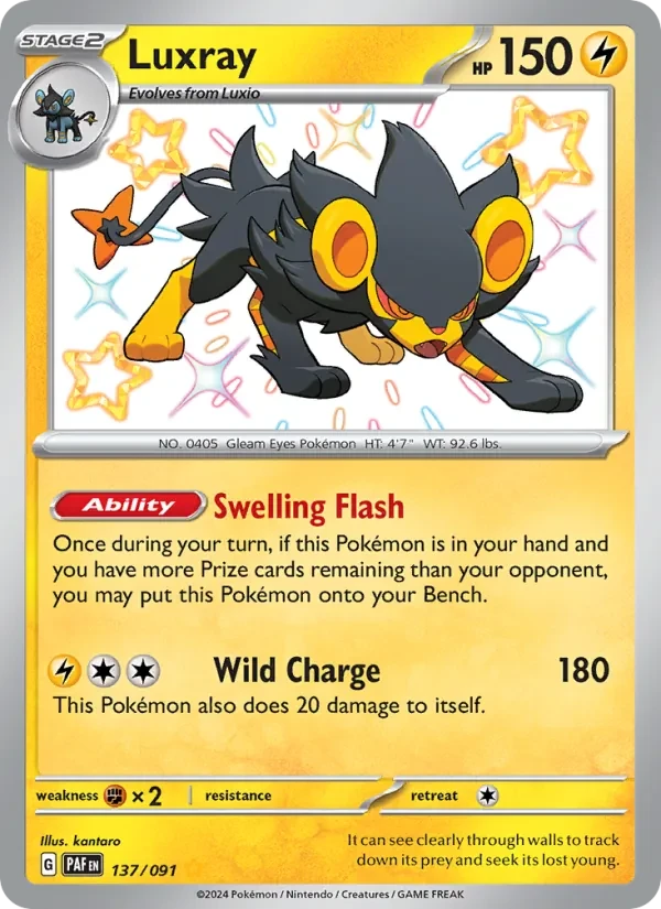 Luxray 137/91 Paldean Fates Pokémon card