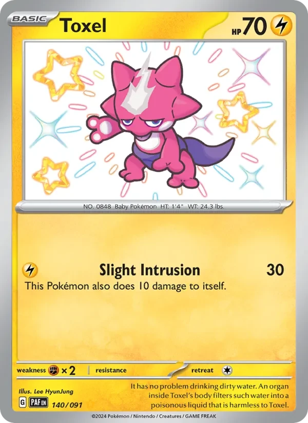 Toxel 140/91 Paldean Fates Pokémon card