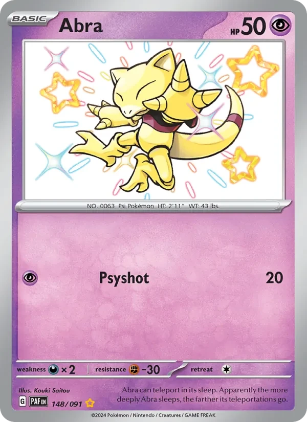 Abra 148/91 Paldean Fates Pokémon card