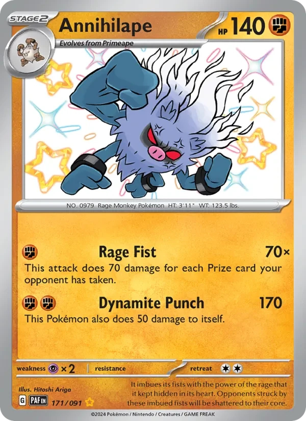 Annihilape 171/91 Paldean Fates Pokémon card