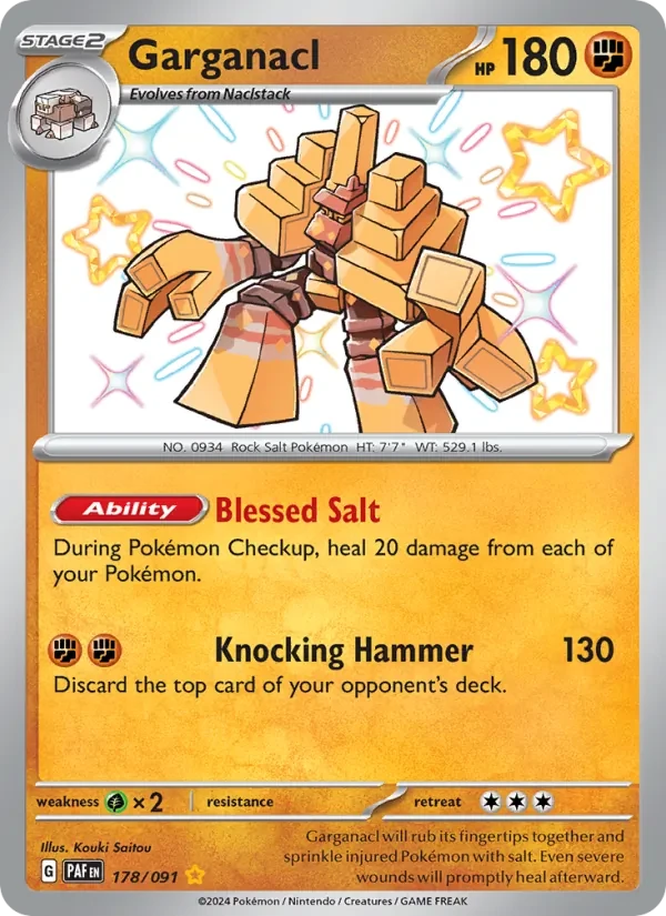 Garganacl 178/91 Paldean Fates Pokémon card