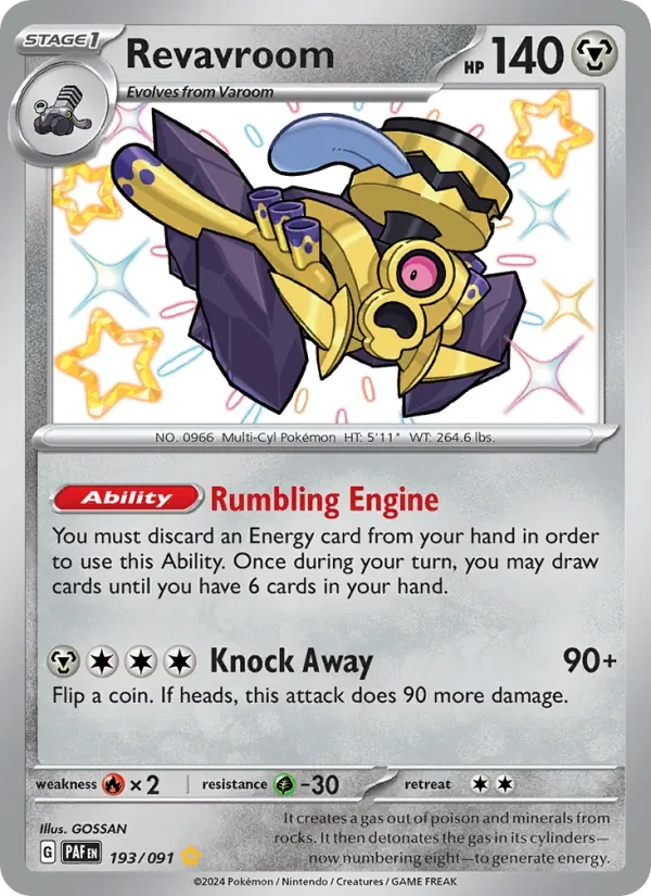 Revavroom 193/91 Paldean Fates Pokémon card