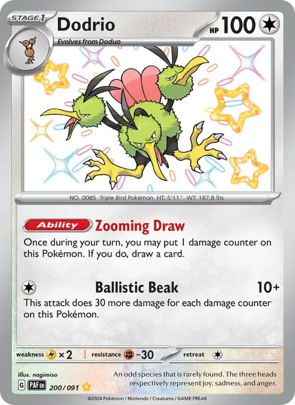 Dodrio 200/91 Paldean Fates Pokémon card