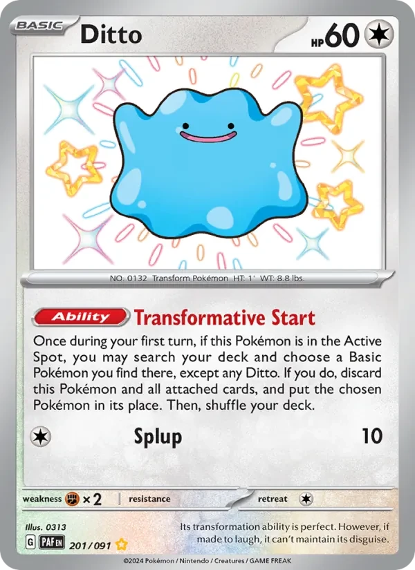 Ditto 201/91 Paldean Fates Pokémon card