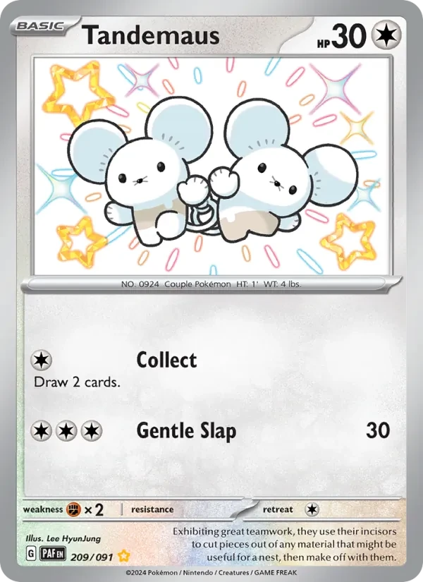 Tandemaus 209/91 Paldean Fates Pokémon card