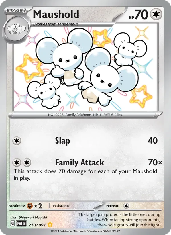 Maushold 210/91 Paldean Fates Pokémon card