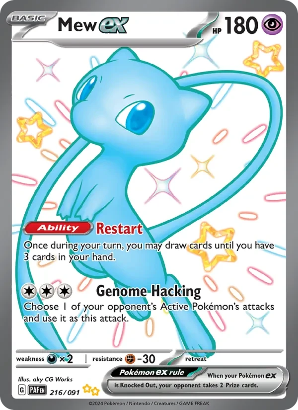 Mew ex 216/91 Paldean Fates Pokémon card