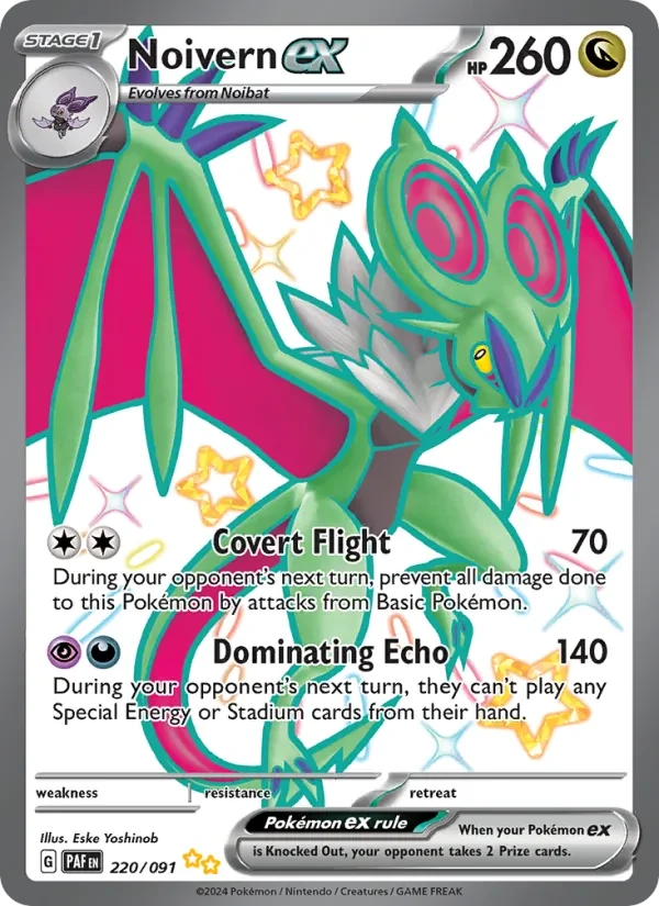 Carte Pokémon Noivern ex 220/91 Paldean Fates