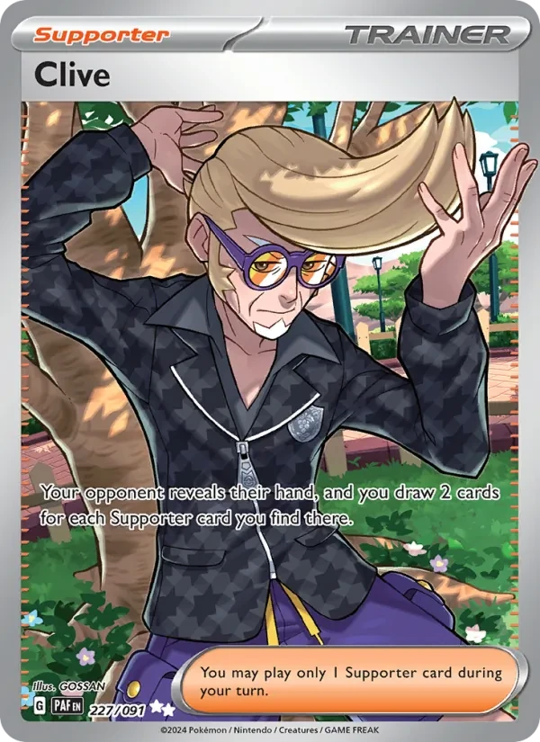 Clive 227/91 Paldean Fates Pokémon card