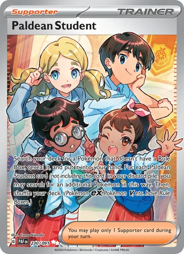 Paldean Student 230/91 Paldean Fates Pokémon card