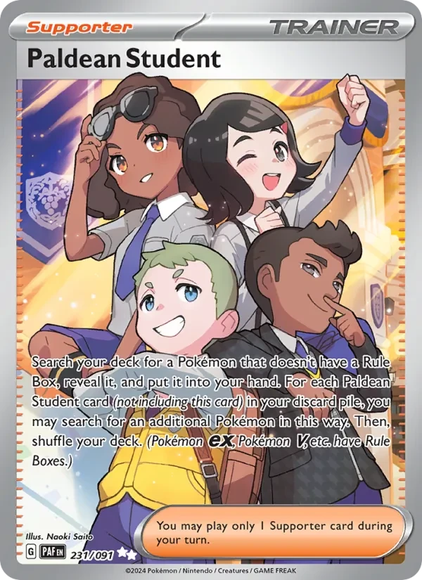 Paldean Student 231/91 Paldean Fates Pokémon Karte