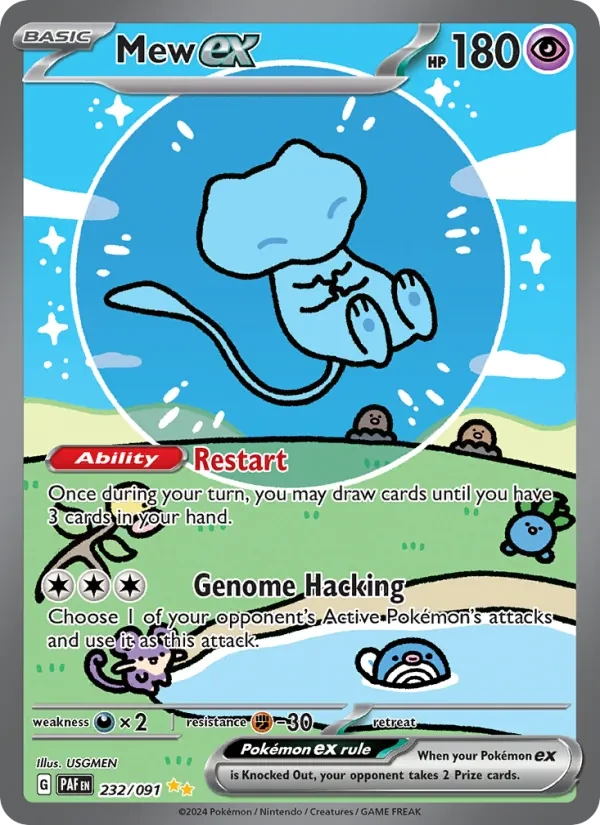 Mew ex 232/91 Paldean Fates Pokémon card