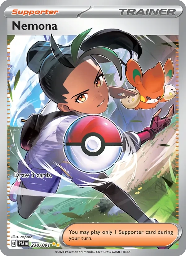 Nemona 238/91 Paldean Fates Pokémon Karte