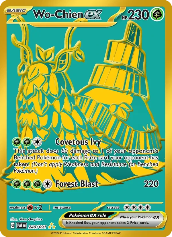 Carte Pokémon Wo-Chien ex 240/91 Paldean Fates