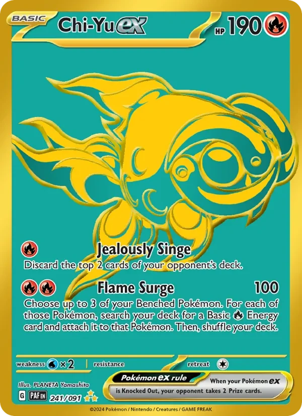 Chi-Yu ex 241/91 Paldean Fates Pokémon card