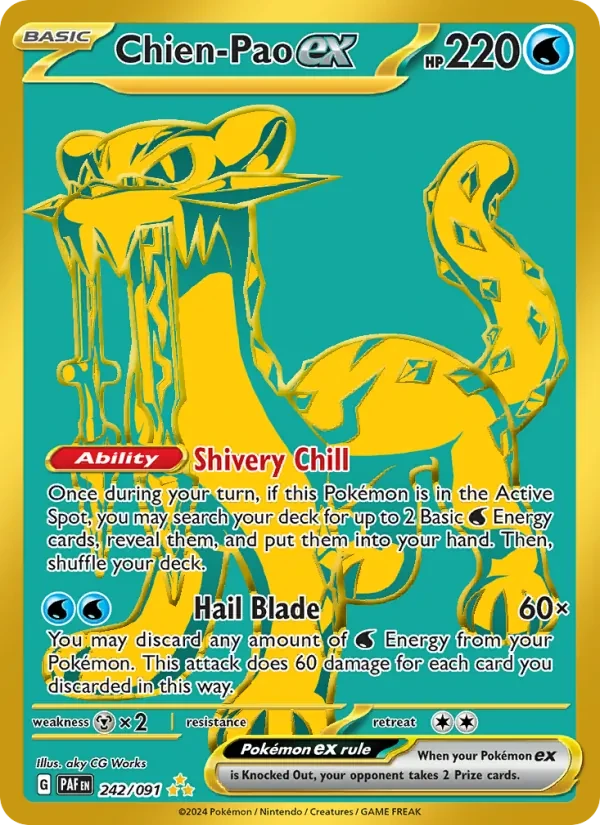 Chien-Pao ex 242/91 Paldean Fates Pokémon card