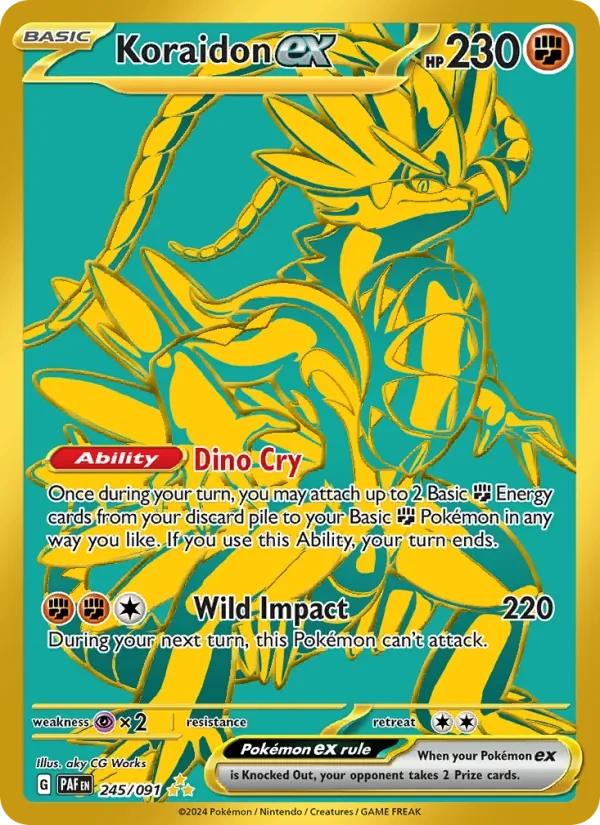 Koraidon ex 245/91 Paldean Fates Pokémon card